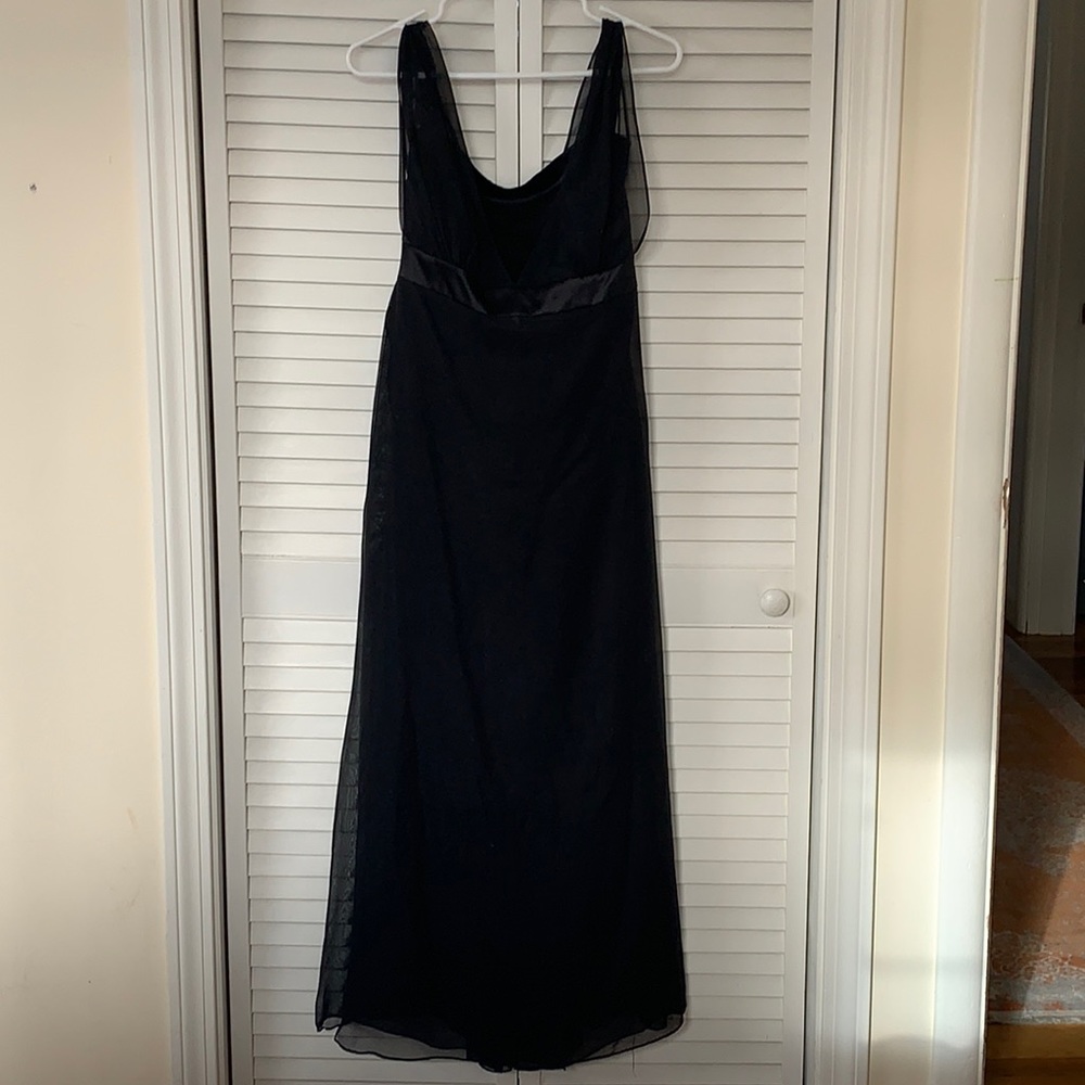 Black chiffon bridesmaids dress (size 12)